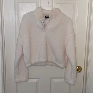 Pacsun Cropped White Sherpa